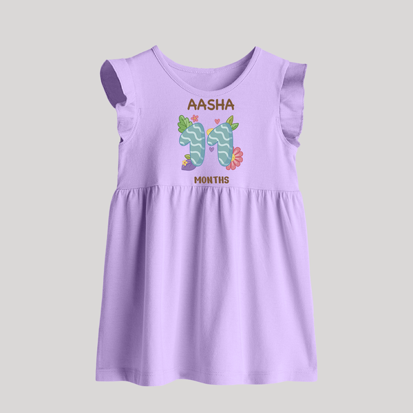 Celebrate Baby's 11th Month | Custom Baby Frock | Premium Cotton - LILAC - 0 - 3 Months Old (Chest 17")