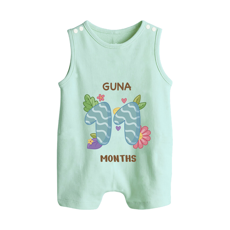 Dress Your Little One In Our Enchanting Customized Baby Romper Suit For Their 11-Month Celebration - MINT GREEN - 0 - 5 Months Old (Chest 18")