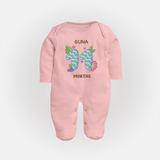 Dress Your Little One In Our Enchanting Customized Baby Sleep Suit For Their 11-Month Celebration - BABY PINK - New Born (Chest 7.5")