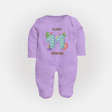 Dress Your Little One In Our Enchanting Customized Baby Sleep Suit For Their 11-Month Celebration - LILAC - New Born (Chest 7.5")