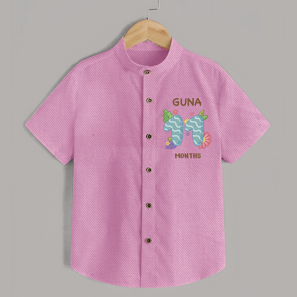 Celebrate Baby's 11th Month | Custom Shirt | Premium Cotton - BABY PINK - 0 - 6 Months Old (Chest 23")