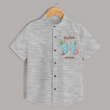 Celebrate Baby's 11th Month | Custom Shirt | Premium Cotton - GREY - 0 - 6 Months Old (Chest 23")