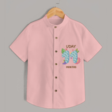 Memorialize your little one's Eleventh month Birthday with a personalized Shirt - PEACH - 0 - 6 Months Old (Chest 21")