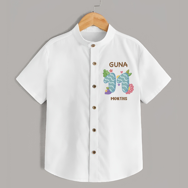 Celebrate Baby's 11th Month | Custom Shirt | Premium Cotton - WHITE - 0 - 6 Months Old (Chest 23")
