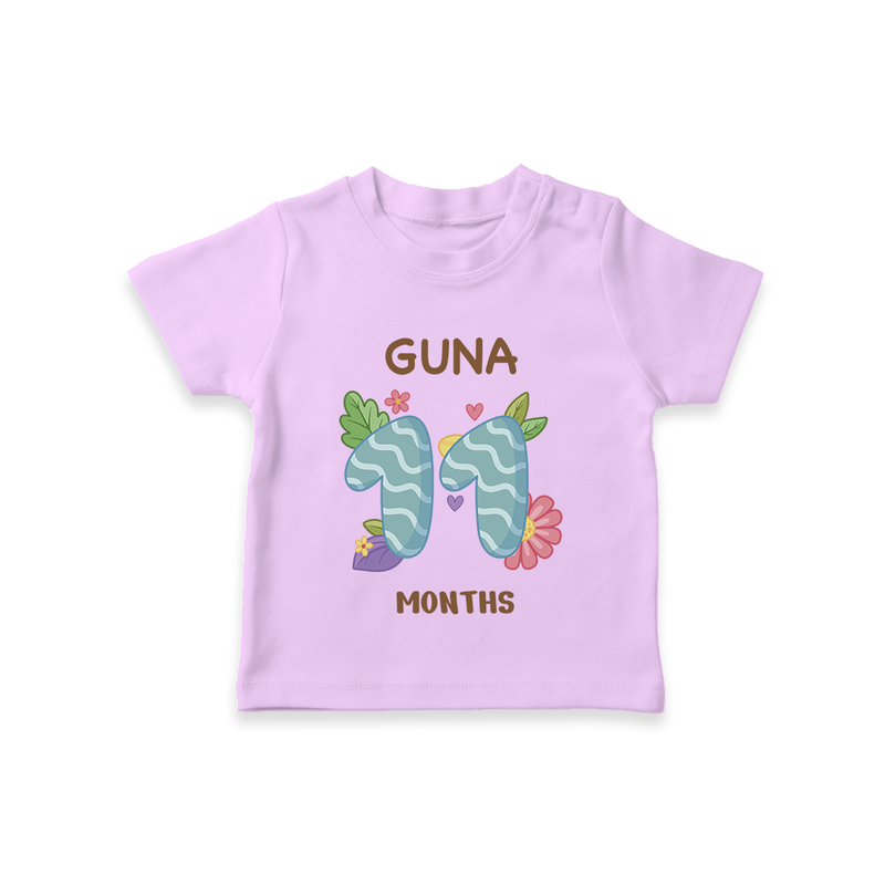 Celebrate Baby's 11th Month | Custom T-Shirt | Premium Cotton - LILAC - 0-5 Months Old (Chest 17")