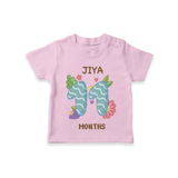 Memorialize your little one's Eleventh month with a personalized kids T-shirts - PINK - 0 - 5 Months Old (Chest 17")