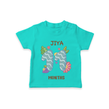 Memorialize your little one's Eleventh month with a personalized kids T-shirts - TEAL - 0 - 5 Months Old (Chest 17")