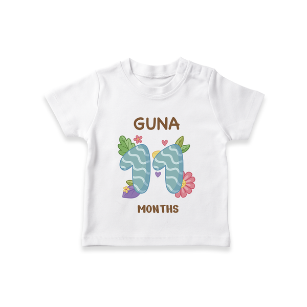 Celebrate Baby's 11th Month | Custom T-Shirt | Premium Cotton - WHITE - 0-5 Months Old (Chest 17")