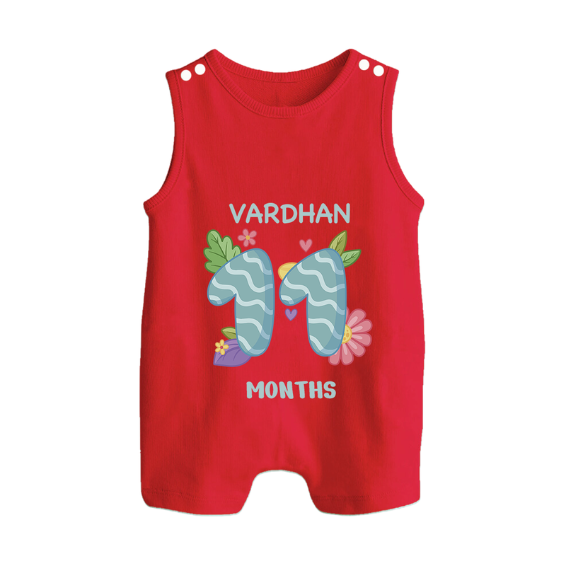 Dress Your Little One In Our Enchanting Customized Baby Romper Suit For Their 11-Month Celebration - RED - 0 - 5 Months Old (Chest 18")