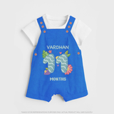 Dress Your Little One In Our Enchanting Customized Baby Dungaree Set For Their 11-Month Celebration - COBALT BLUE - 0 - 5 Months Old (Chest 18")