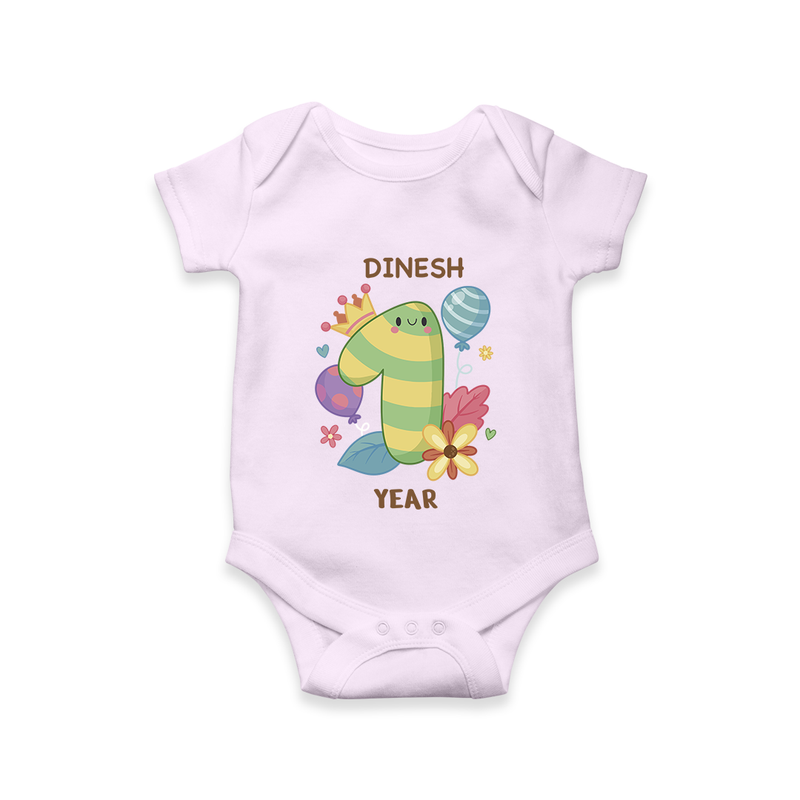 Dress Your Little One In Our Enchanting Customized Baby Romper For Their 1-Year Birthday Celebration - LILAC - 0 - 3 Months Old (Chest 16")