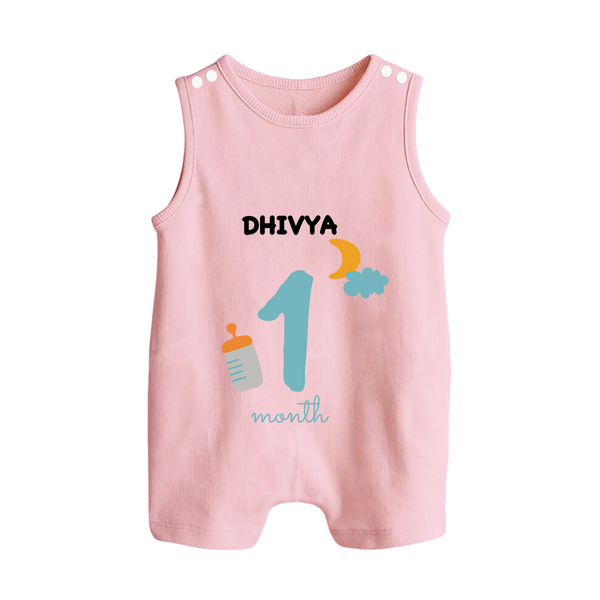 1 Month Old Baby Clothing | Custom Romper Suit/ Sleeveless Romper Design | Ideal for Gifting - BABY PINK - 0 - 5 Months Old (Chest 18")