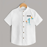 1 Month Old Baby Clothing | Custom Shirt Design | Ideal for Gifting - WHITE - 0 - 6 Months Old (Chest 23")