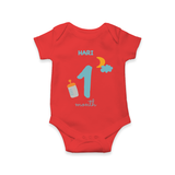 Celebrate The 1st Month Birthday Custom Romper, Personalized with your Baby's name