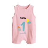 Celebrate Your Baby's First Month With Our Uniquely Customized Baby Romper Suit, Designed For Precious Moments - BABY PINK - 0 - 5 Months Old (Chest 18")