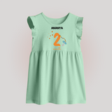 2 Month Old Baby Clothing | Custom Baby Frock Design | Ideal for Gifting - MINT GREEN - 0 - 3 Months Old (Chest 17")