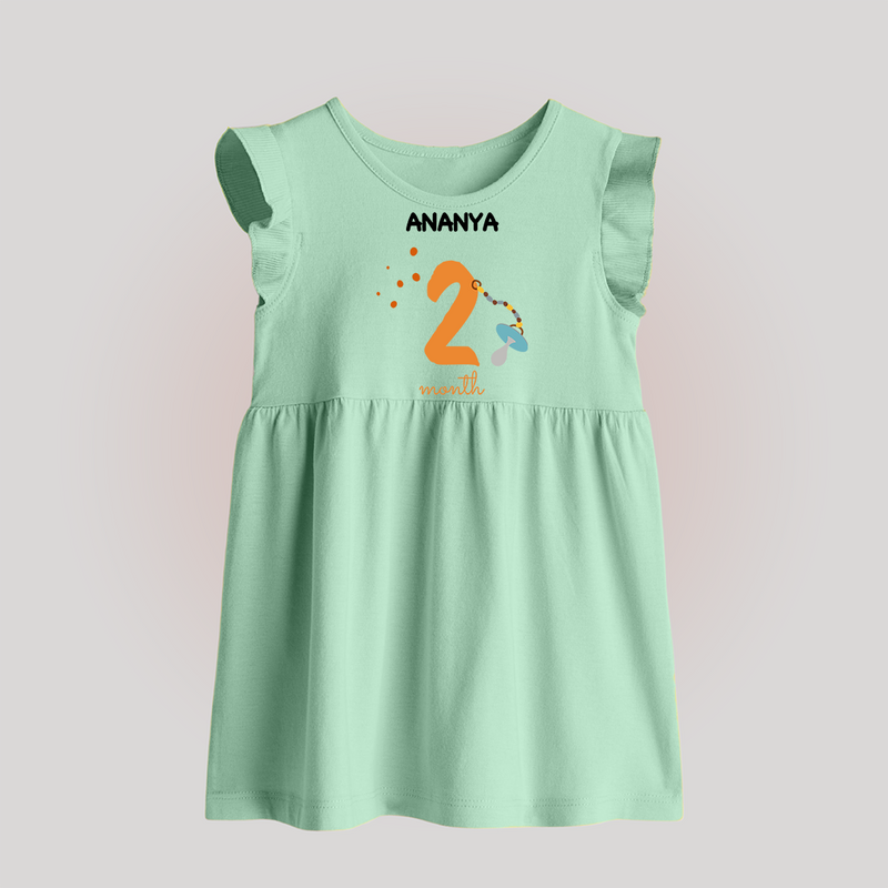 2 Month Old Baby Clothing | Custom Baby Frock Design | Ideal for Gifting - MINT GREEN - 0 - 3 Months Old (Chest 17")
