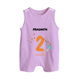 Celebrate Your Baby's Second Month With Our Uniquely Customized Baby Romper Suit, Designed For Precious Moments - LILAC - 0 - 5 Months Old (Chest 18")