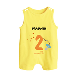 Celebrate Your Baby's Second Month With Our Uniquely Customized Baby Romper Suit, Designed For Precious Moments - PASTEL YELLOW - 0 - 5 Months Old (Chest 18")