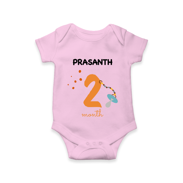 2 Month Old Baby Clothing | Custom Romper/Onesie Design | Ideal for Gifting - BABY PINK - New Born (Chest 14")