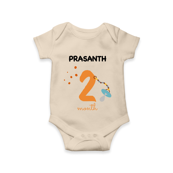 2 Month Old Baby Clothing | Custom Romper/Onesie Design | Ideal for Gifting - IVORY - New Born (Chest 14")