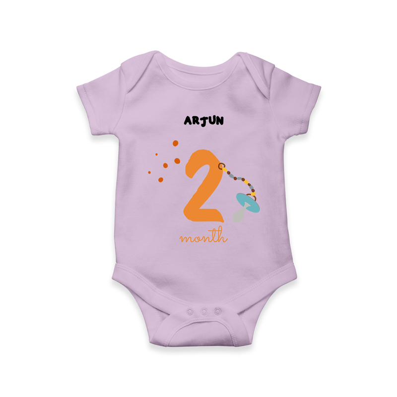 Celebrate The 2nd Month Birthday Custom Romper, Personalized with your Baby's name