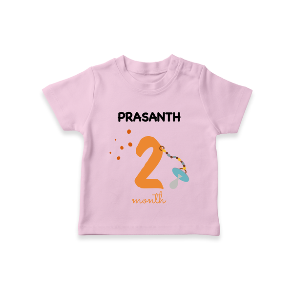 2 Month Old Baby Clothing | Custom T-Shirt Design | Ideal for Gifting - BABY PINK - 0-5 Months Old (Chest 17")