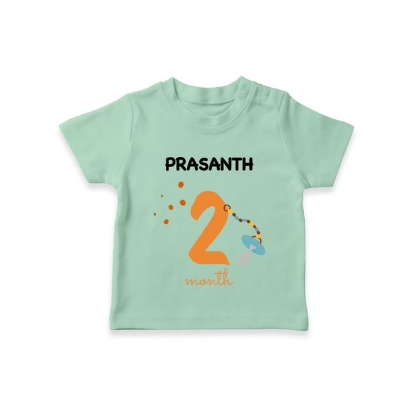 2 Month Old Baby Clothing | Custom T-Shirt Design | Ideal for Gifting - MINT GREEN - 0-5 Months Old (Chest 17")