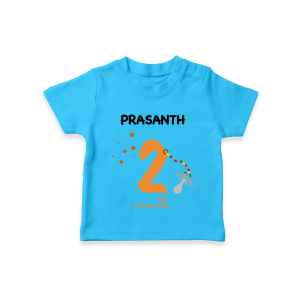 2 Month Old Baby Clothing | Custom T-Shirt Design | Ideal for Gifting - SKY BLUE - 0-5 Months Old (Chest 17")