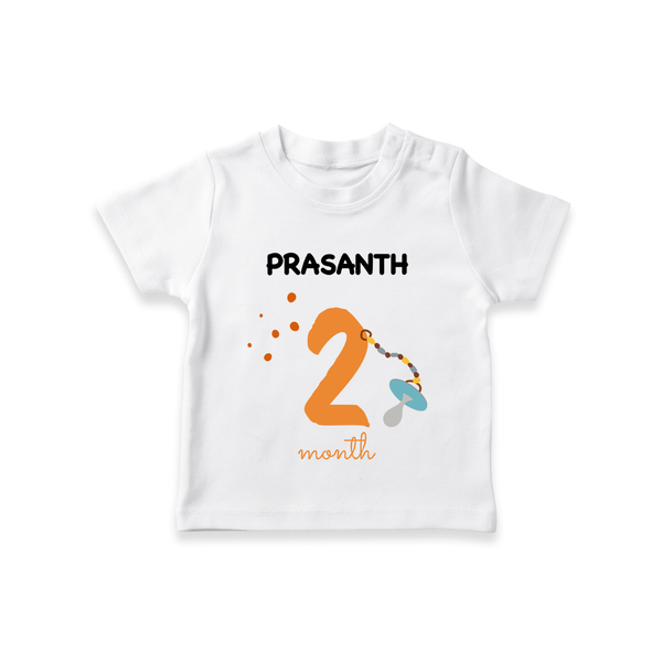 2 Month Old Baby Clothing | Custom T-Shirt Design | Ideal for Gifting - WHITE - 0-5 Months Old (Chest 17")
