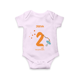 Celebrate Your Baby's Second Month With Our Uniquely Customized Baby Romper, Designed For Precious Moments - LILAC - 0 - 3 Months Old (Chest 16")