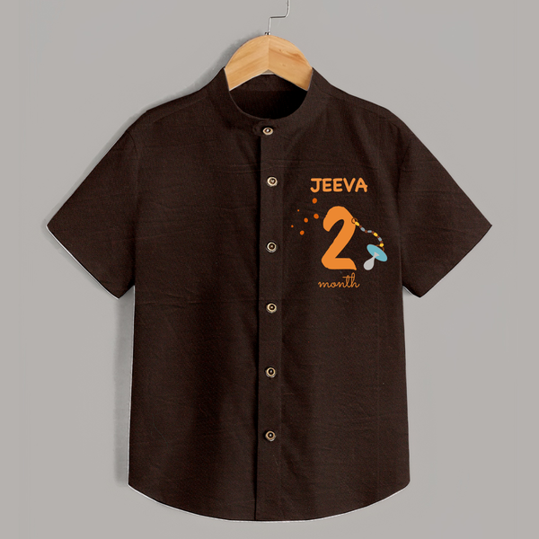2 Month Old Baby Clothing | Custom Shirt Design | Ideal for Gifting - CHOCOLATE BROWN - 0 - 6 Months Old (Chest 23")