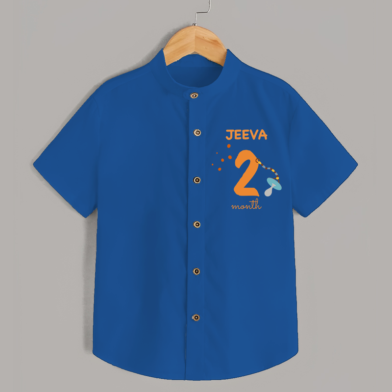 2 Month Old Baby Clothing | Custom Shirt Design | Ideal for Gifting - COBALT BLUE - 0 - 6 Months Old (Chest 23")