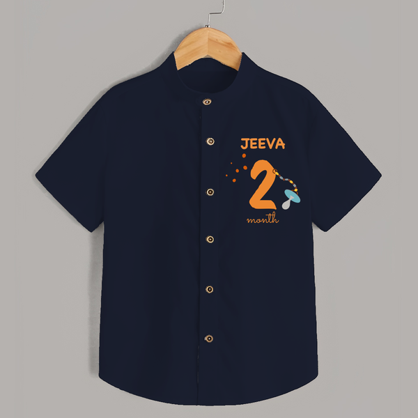2 Month Old Baby Clothing | Custom Shirt Design | Ideal for Gifting - NAVY BLUE - 0 - 6 Months Old (Chest 23")