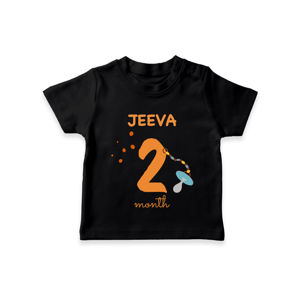 2 Month Old Baby Clothing | Custom T-Shirt Design | Ideal for Gifting - BLACK - 0-5 Months Old (Chest 17")