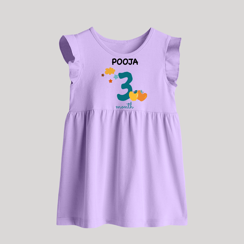 3 Month Old Baby Clothing | Custom Baby Frock Design | Ideal for Gifting - LILAC - 0 - 3 Months Old (Chest 17")