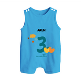 Celebrate Your Baby's Third Month With Our Uniquely Customized Baby Romper Suit, Designed For Precious Moments - ROYAL BLUE - 0 - 5 Months Old (Chest 18")