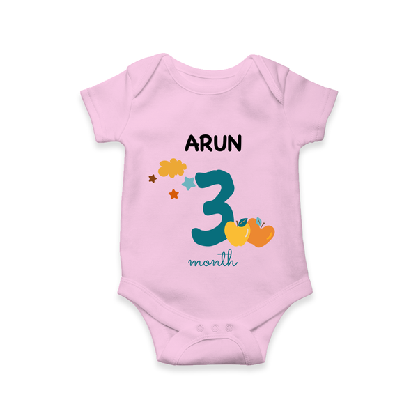 3 Month Old Baby Clothing | Custom Romper/Onesie Design | Ideal for Gifting - BABY PINK - New Born (Chest 14")