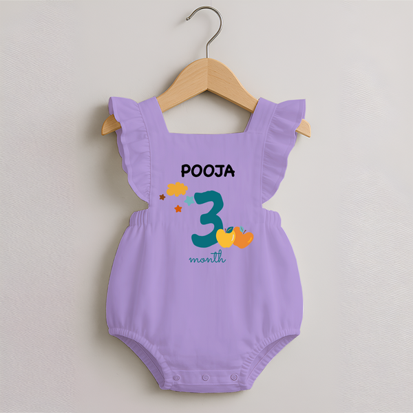 3 Month Old Baby Clothing | Custom Romper Frock Design | Ideal for Gifting - LILAC - 0 - 3 Months Old (Chest 19")