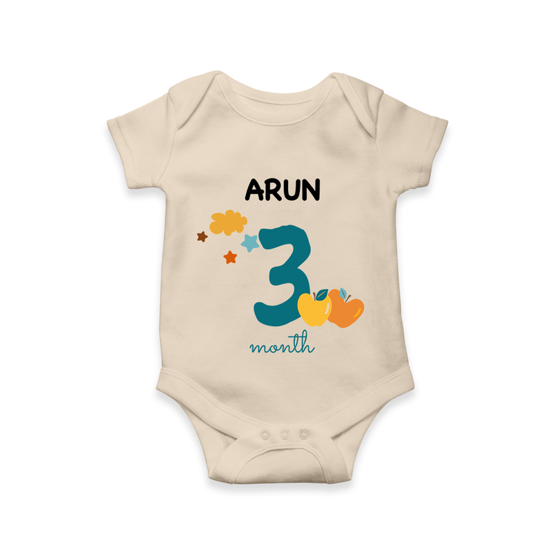 3 Month Old Baby Clothing | Custom Romper/Onesie Design | Ideal for Gifting - IVORY - New Born (Chest 14")