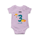 Celebrate The 3rd Month Birthday Custom Romper, Personalized with your Baby's name