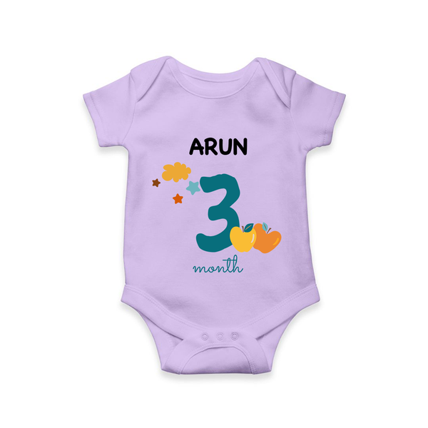 3 Month Old Baby Clothing | Custom Romper/Onesie Design | Ideal for Gifting - LILAC - New Born (Chest 14")