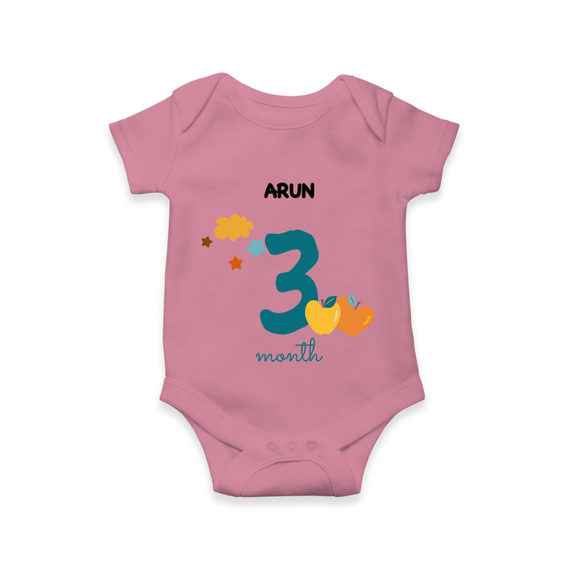 Celebrate Your Baby's Third Month With Our Uniquely Customized Baby Romper, Designed For Precious Moments - ONION - 0 - 3 Months Old (Chest 16")