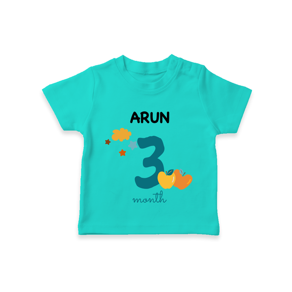 3 Month Old Baby Clothing | Custom T-Shirt Design | Ideal for Gifting - TEAL - 0-5 Months Old (Chest 17")