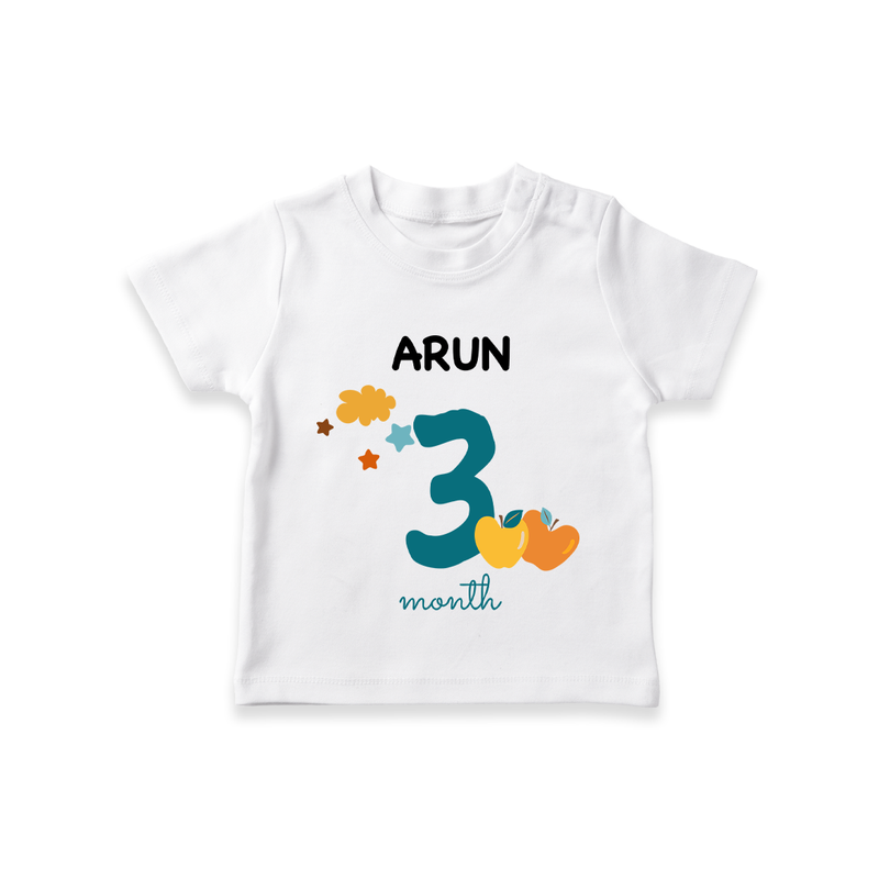 3 Month Old Baby Clothing | Custom T-Shirt Design | Ideal for Gifting - WHITE - 0-5 Months Old (Chest 17")