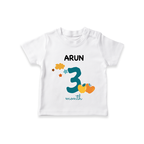 3 Month Old Baby Clothing | Custom T-Shirt Design | Ideal for Gifting - WHITE - 0-5 Months Old (Chest 17")