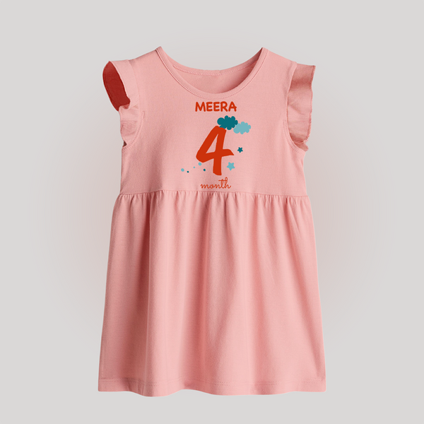 4 Month Old Baby Clothing | Custom Baby Frock Design | Ideal for Gifting - BABY PINK - 0 - 3 Months Old (Chest 17")