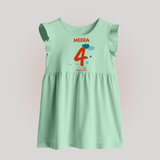 4 Month Old Baby Clothing | Custom Baby Frock Design | Ideal for Gifting - MINT GREEN - 0 - 3 Months Old (Chest 17")