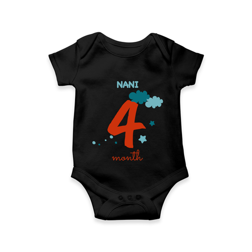 Celebrate Your Baby's Fourth Month With Our Uniquely Customized Baby Romper, Designed For Precious Moments