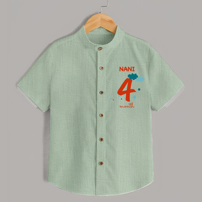 4 Month Old Baby Clothing | Custom Shirt Design | Ideal for Gifting - MINT GREEN - 0 - 6 Months Old (Chest 23")